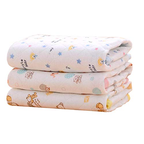 Diaper Matelas à langer, Lot de 3 Yworld écologique Coton respirant multifonction étanche à langer Tapis Sacs réutilisables couches lavable