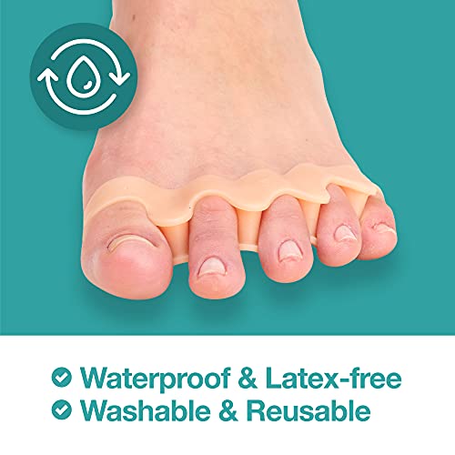 Zentoes Silicone Toe Spacers For Correct Toe Alignment, Bunion And Hammertoe Straighteners - 2 Pairs #TOP2