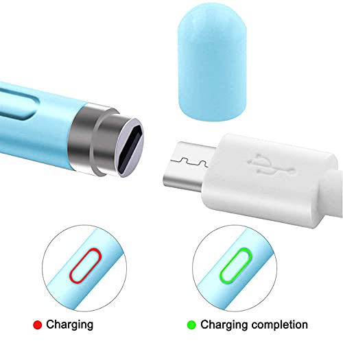 Image of QAWACHH Stylus Pen for Touchscreen Devices, Fine Point for Office use Capacitive Pen, Lightweight Metal Body, Compatible with All Smartphones /Tablets /i Pad /i Pad Pro /ifone (Blue)