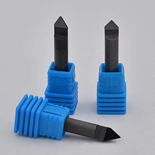 6mm Diamond Engraving Bits PCD Tools Stone Granite Cutting End Mill Cutter 45 Degree 70 Degree 90 Degree (6-90-0.4)