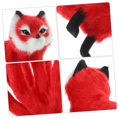 VICASKY Realistisches Fuchs Plüschtier Kuscheltier aus Weichem Langlebigem Material Niedliche Tierfigur als Dekoratives Wohnaccessoire und Vielseitiges Liebevoll Zufällige