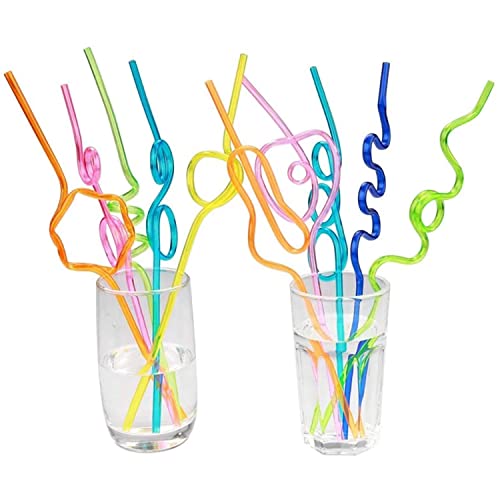 60 pitillos locos reutilizables de colores para fiesta miniatura 6