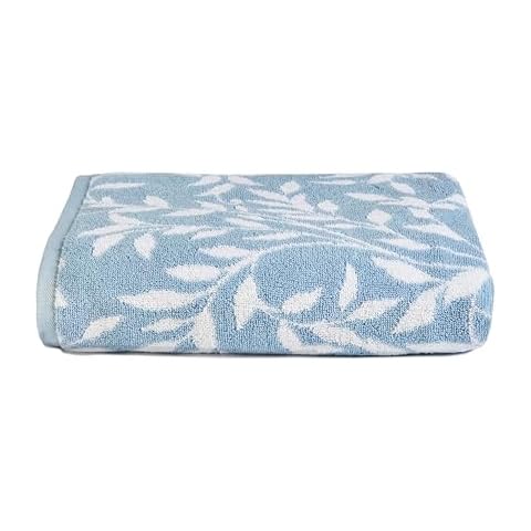 Dreams & Drapes Blue Leaf Hand Towel Cover