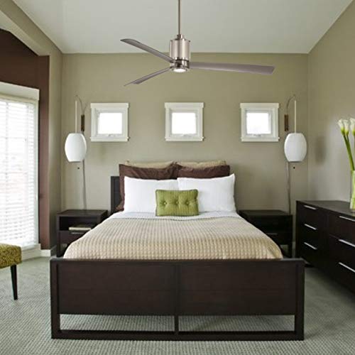 Minka-Aire F736L-Pn/Bs Gear 54 Inch Ceiling Fan With Integrated 18W Led Light And Dc Motor In Polished Nickel/Brushed Steel Finish #TOP3