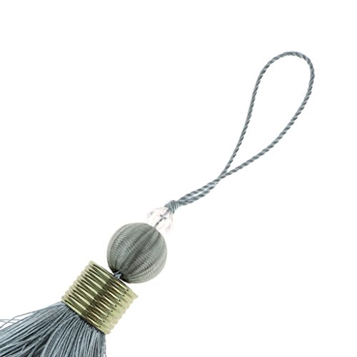 Baoblaze 2x franjas acabamento simples artesanato cortina de costura ferramenta pingente de borla de