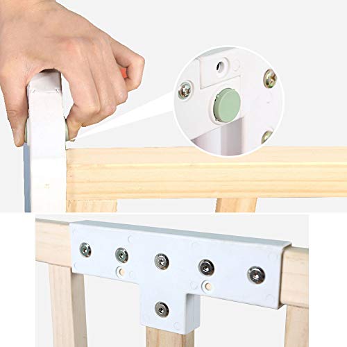 Proteccion de la barandilla de cama para evitar caidas con marco de madera de 1.8m 4