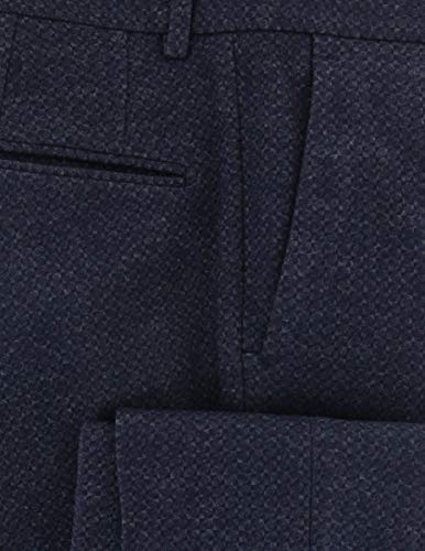 Incotex Dark Blue Fancy Cotton Blend Pants - Slim2