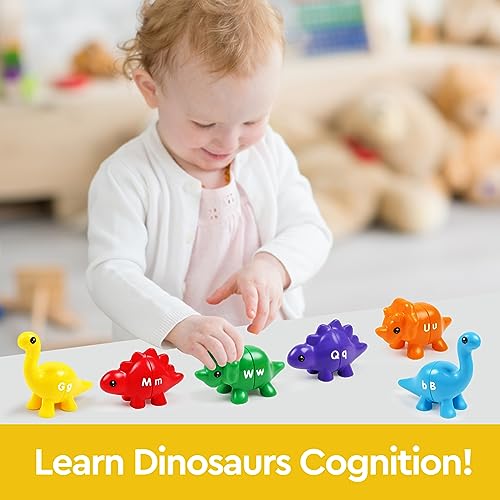 Image of GKDOMS Alphabet Dinosaurs Matching Toy, Toddlers ABC Learning Dinosaurs