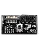 RIIEYOCA 12V 4 Pin PWM Fan Controller,PC Fan Hub Adapter 4-Way 4-Pin Fans Supported,Cooling Fans Hub PC Powered by SATA with Max Total 60W 5A Output