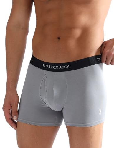 Image of U.S. Polo ASSN. Mens ET007 Anti Microbial Essential Long Underwear Trunk with Pouch Opening -Pack of 1