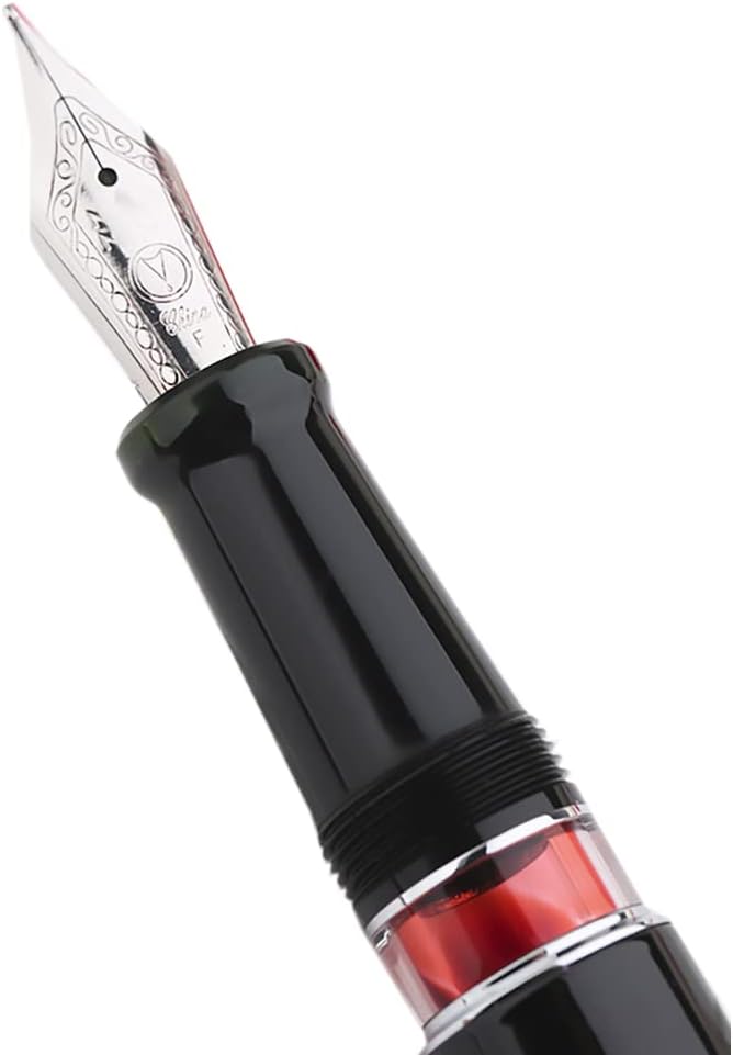 Majohn T5 Piston Fountain Pen Green Fireworks Medium Nib, Large Ink Capacity Writing Pen Set with Box