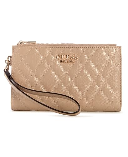 GUESS Carteira organizadora com zíper duplo Isemay, pale Mocha
