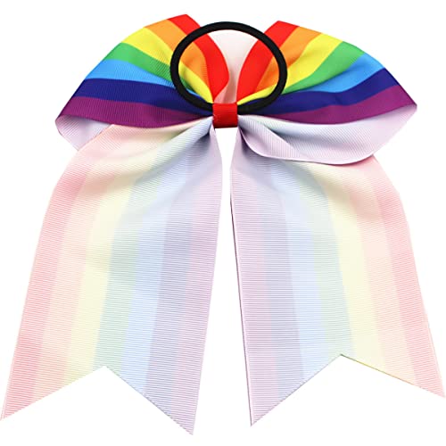 Pride Day Hair Bows Hair Ties Lgbt Rainbow Hair Scrunchies Ponytail Holders Handmade Hair Accessories For Women Girls Daily Wear Birthday Party Hairstyle Decorations 2Pcs #TOP5