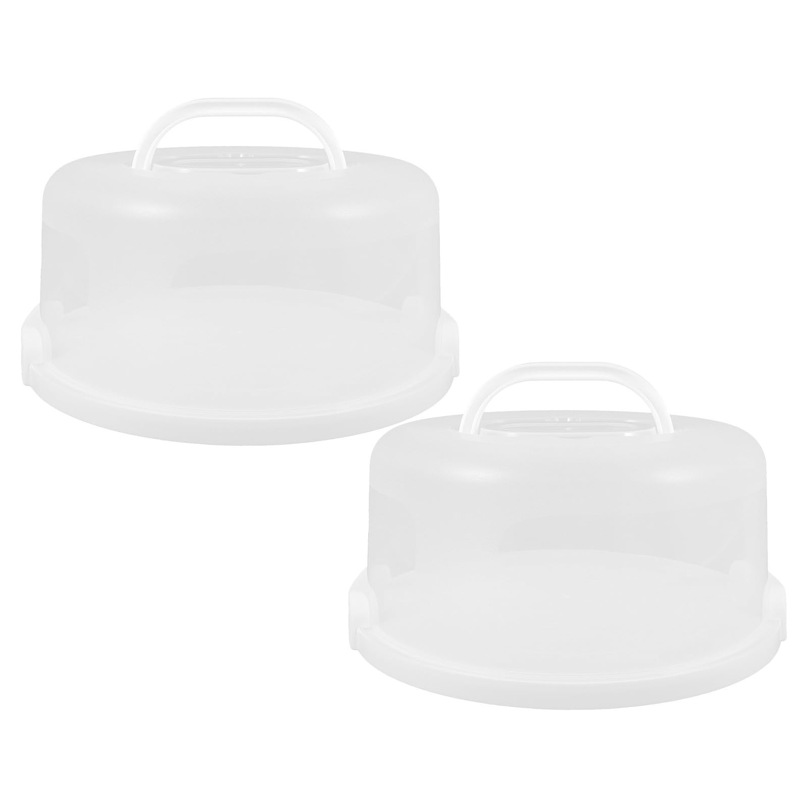 Runder Kuchenbehälter Transparent aus Pp 2 Stück mit Deckel und Griff Wiederverwendbar 10 Zoll zum Transport und Aufbewahrung von Kuchen und Desserts