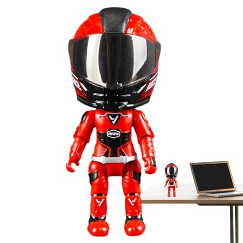 Transforming Figure Motorcycle Toy – 3D Q Version Action Figure, Detailed Collectible Figurine with Movable Joints | Motorcycle Model Rider Doll for Kids,...