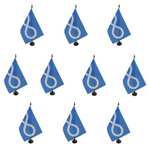 Drapeaux de table Métis de bureau en polyester de qualité supérieure - Ensemble de 10 AZ FLAG