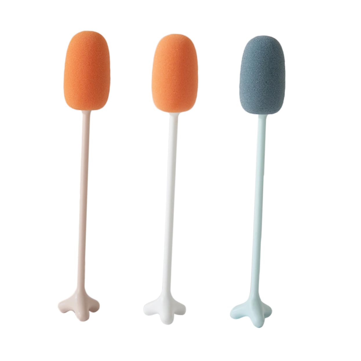 Beavorty 3 Pcs Long Handle Cleaning Brush Sponge Brush for Bottle Cup Sink Durable Material Random Color