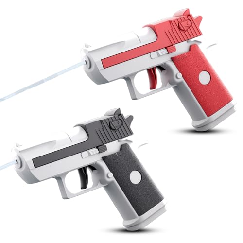 Pistola ad Acqua, 2 Pezzi Pistole ad Acqua, Pistola ad Acqua a Lungo Raggio, Capacità di 400ML e Grande Portata di 10 Metri, Giocattoli per Bambini all'Aperto Piscina Giardino Spiaggia Feste
