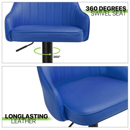 Magshion Modern Red Shell Back Pu Leather Adjustable Bar Stools Set Of 2, Counter Height Swivel Stool #TOP6