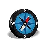 BWBFVPW Spare Tire Cover Compass Universal Waterproof Wheel Cover for RV SUV Trailer Fit 27.5-29.5 i