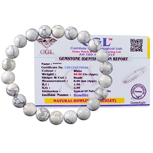 Image of Apnisanskriti Premium Lab Certified Round Crystal Gem Stone Beads Bracelet (8mm, AAA Quality, Free Size)