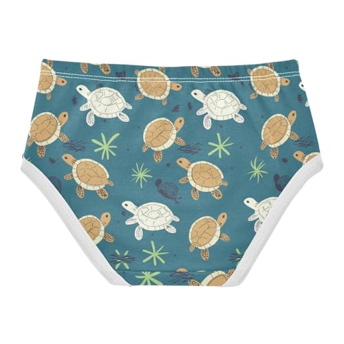 Wusikd Turtles Stars Girls' Underwear Cotton Girls Briefs Soft Toddler Underwear 2T2