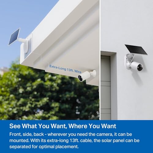 Image of Tapo SolarCam 1080p Outdoor Wireless Security Camera, Battery Power with Solar, Person Detection, Subscription-Free Local Storage /Optional Cloud, Works with Alexa & Google Assistant, C402 KIT(3-Pack)