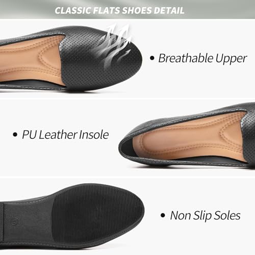 Ballet Flats Shoes for Women Dress Shoes Comfortable Dressy Casual Business Slip on Shoes Loafers4