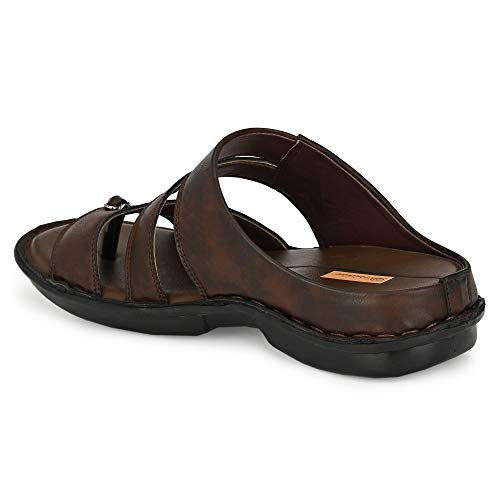 Image of Men's Sleeper Brown Slipper-10 Kids UK (5001)
