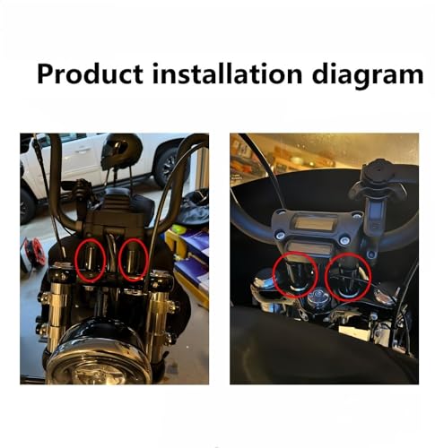 Vpzmt 2'' RISE Handlebar Risers Extension Fits For Harley Davidson Touring Softail And Dyna Models 1-1/4'' Handlebars Spacers thumb #1