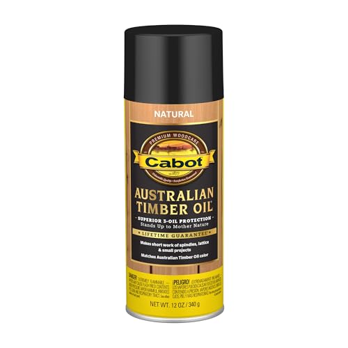 Image of Cabot Australian Timber Oil Wood Stain and Protector, Natural, 12 oz Aerosol Can