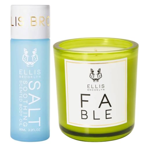 Ellis Brookly SALT Body Oil & FABLE Scented Candle Bundle