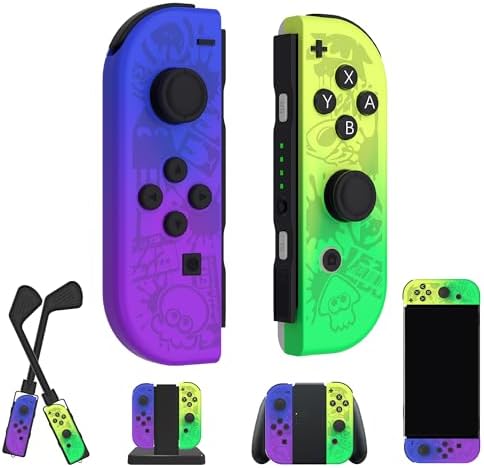Controllers Compatible with Nintendo Switch, Wireless Replacement Switch Controllers, Left and Right Switch Gamepad Support Dual Vibration/Wake-up/Motion Control. (blue)