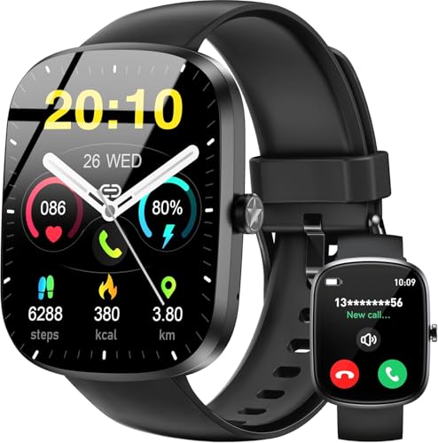 OUKITEL Reloj Inteligente Hombre Mujer, 1.91' HD Táctil Smartwatch con Llamadas Bluetooth, Smart Watch con 140+ Modos Deportivos, Pulsómetro/Monitor de Sueño/Podómetro, Impermeable para Android/iOS