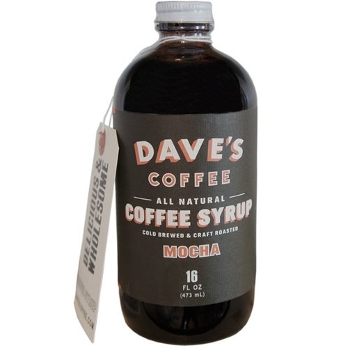 Dave's 16 Oz Mocha All Natural Cold Brewed Coffee Syrup
