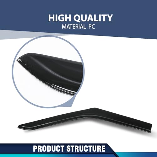 Image of PIT66 in-Channel Ventvisor Window Deflectors and Sun Visors 4 Pcs | Compatible with Ford Explorer 2020 2021 2022 2023 2024 2025 Interior Sun Visor Smoke