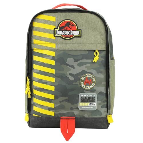 Bioworld Jurassic Park Logo 16 Tan & Camo Backpack