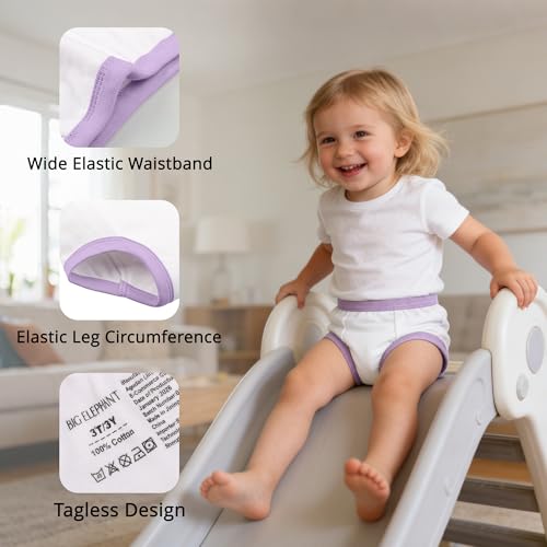 Image of BIG ELEPHANT Potty Training Underwear, 100% Cotton Absorbent Unisex Toddler Pee Pants for Boys Girls
