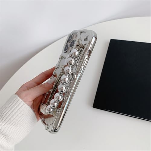 Coque silicone souple iPhone 15 Plus finition argent premium - 5