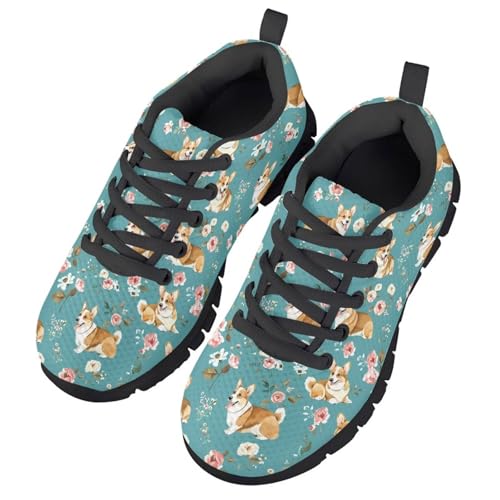 Girls Athletic Shoes with Laces Kids Running Sneakers for School Gym - Main Image