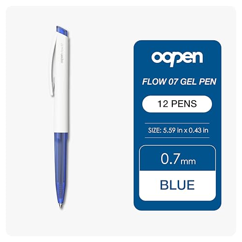 Bolígrafos Gel Flow 0.7mm Punta Media Azul 12 Pack miniatura 2