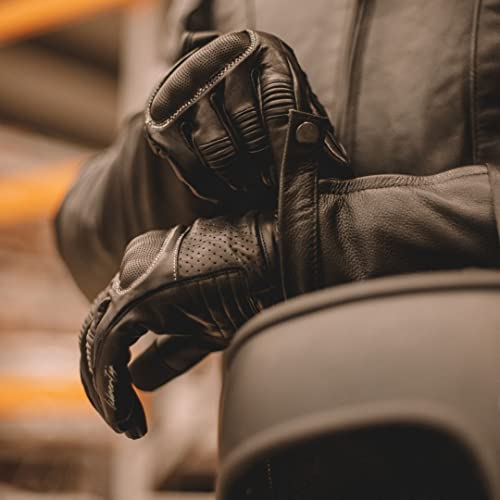 Luva de Couro Motociclista Texx Liberty Preta (4XL (5G))
