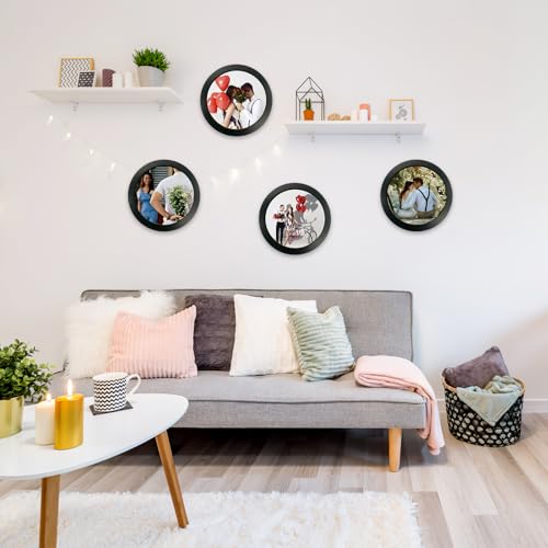 Image of DIYEAH Embroidery Hoop Cross Stitch Hoop Stand Wall-Mounted Photo Frame Arts Craft Making Crochet Embroidery Frame, Black