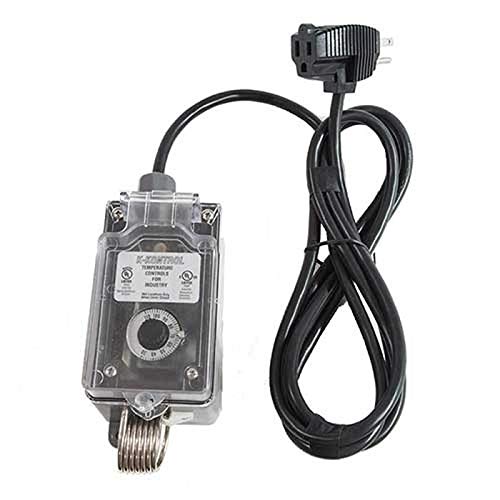 Scott Aerator Thermostat (20042) 115V for Deicers | Temperature Controller | Automatically Turn On/Off | Operates B/W 0-80 °F | 8-Foot Power Cord