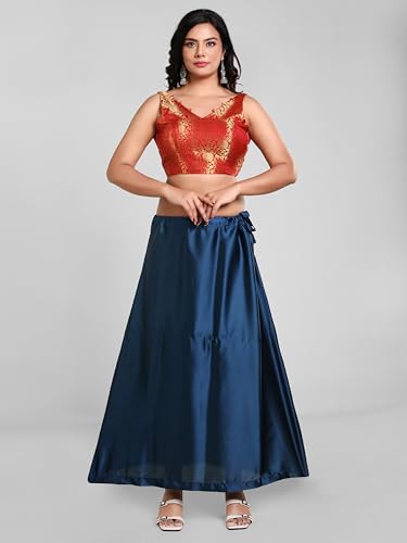 Image of Madhu Fashion Women's Satin Saree Petticoat Saree Underskirt