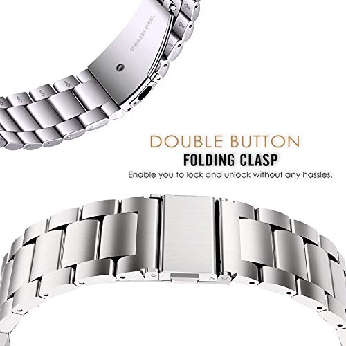 ACM Watch Strap Stainless Steel Metal 20mm Compatible with Samsung
