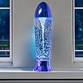 ZGDYUI 11” Tornado Lamp, Decoration Lamp, Automatic Color Changing lamp, Tornado Twister Hurricane Light with Automatic Color Changing USB Cable/Battery Powered Home Perfect Room Decor (Blue)