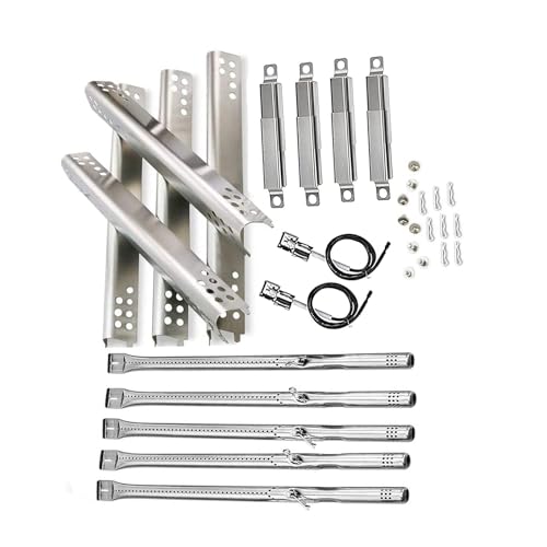 Parrillas de calefacción de repuesto para barbacoas para ahumadores, regulador de tubo de calefacción, accesorios de calefacción de metal, tubo de calefacción para barbacoa