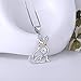 Angel caller Pet Puppy Necklace 925 Sterling Silver Cute Dog Pendant Necklace for Women with 18