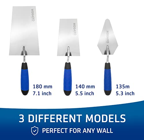HOGARD 5" Pointing Bricklayer Trowel Premium | Stainless Steel, with Soft Grip Handle | Best Marshalltown Trowel for Your Bricklaying Tools. - Image 7